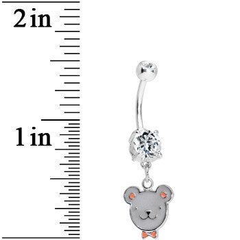 Crystalline Gem Teddy bear Delight Belly Ring
