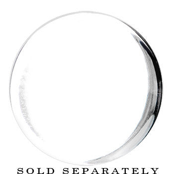 24mm Clear Black Acrylic Mirror Split Saddle Plug