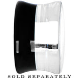 24mm Clear Black Acrylic Mirror Split Saddle Plug