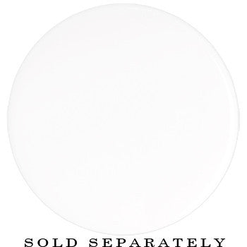 42mm Clear White Acrylic Mirror Split Saddle Plug