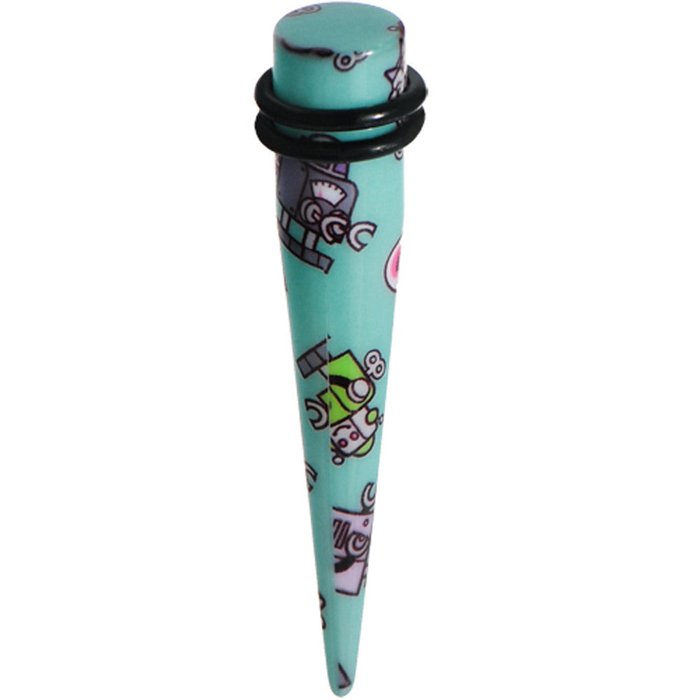 00G Aqua Acrylic Multi Robots Taper