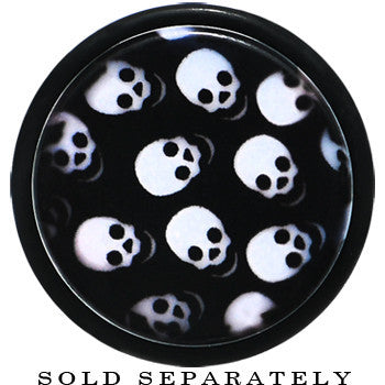 5/8 Black Acrylic Skull Logo Taper
