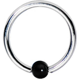 16 Gauge 3/8 Black Titanium Ball BCR Captive Ring