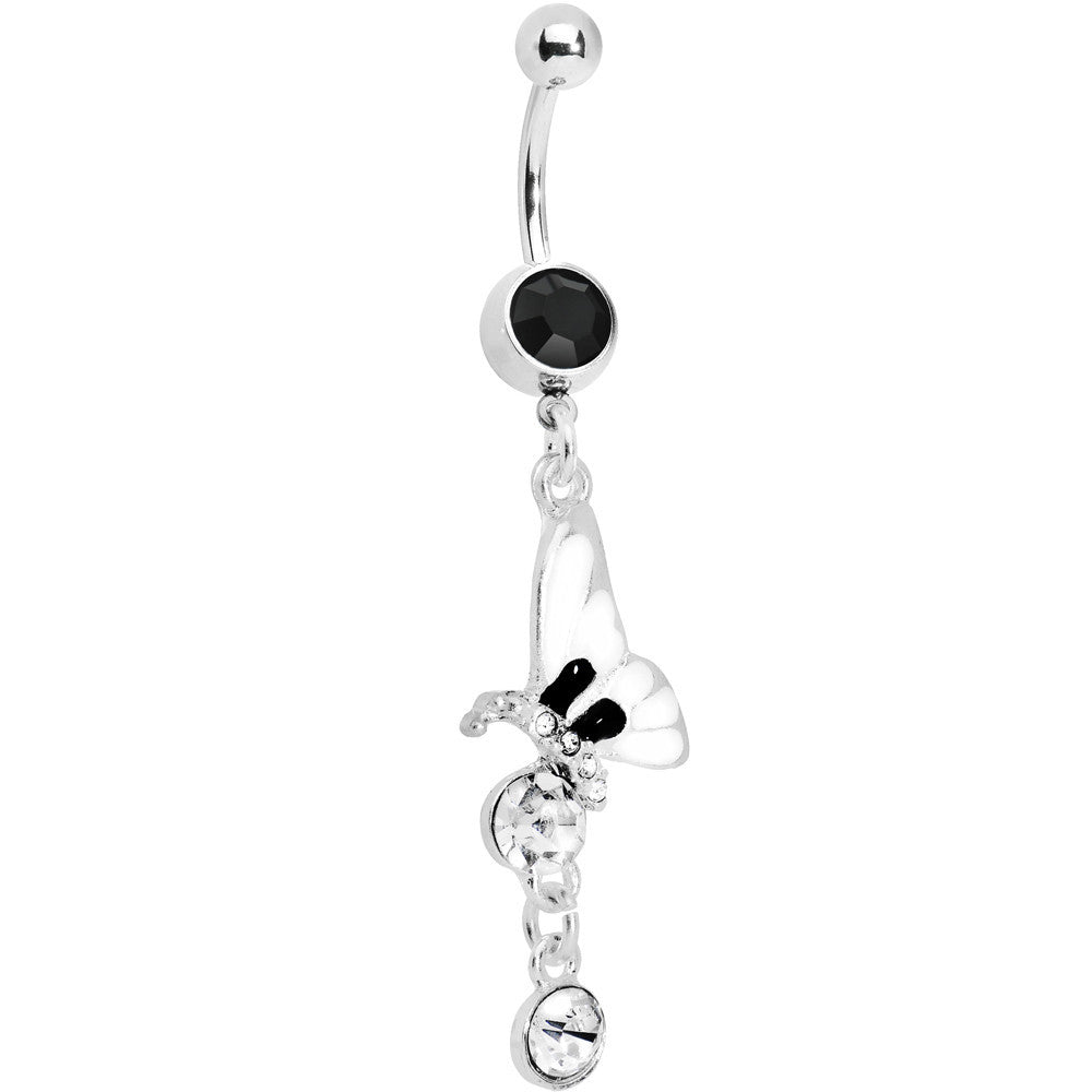 Dark Nature Butterfly Drop Belly Ring