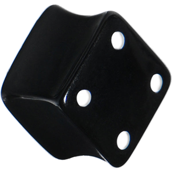 0 Gauge Black Acrylic Square Dice Saddle Plug