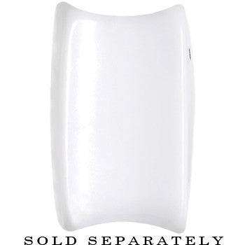 18mm White Acrylic Square Dice Saddle Plug