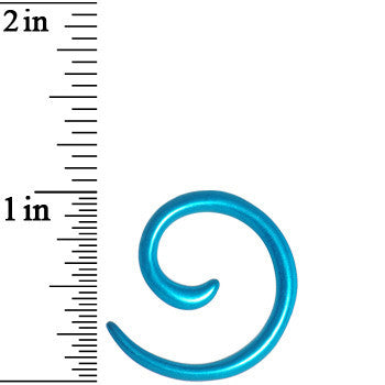 8G Azure Blue Metallic Pearl Acrylic Spiral Taper
