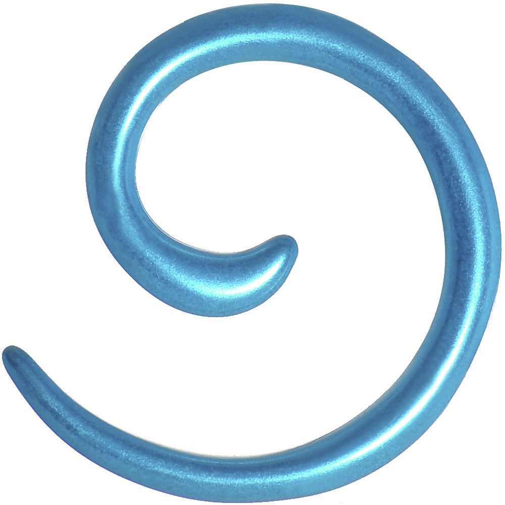 8G Azure Blue Metallic Pearl Acrylic Spiral Taper