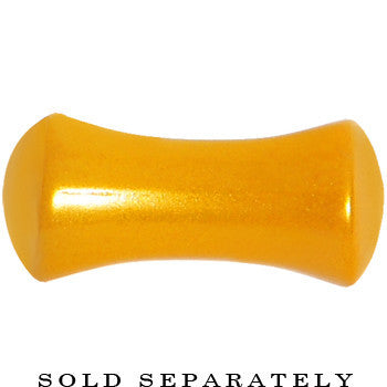 4 Gauge Honey Yellow Metallic Pearl Acrylic Saddle Plug