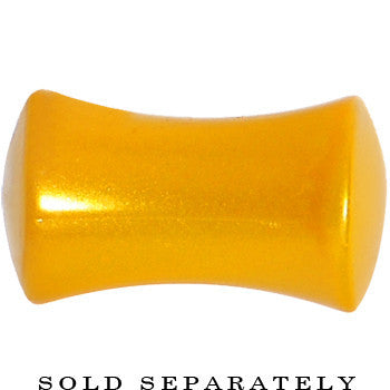 2 Gauge Honey Yellow Metallic Pearl Acrylic Saddle Plug