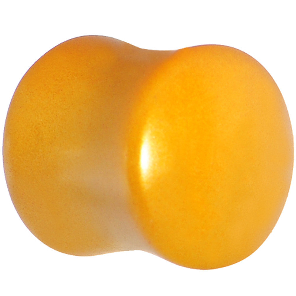 1/2 Honey Yellow Metallic Pearl Acrylic Saddle Plug