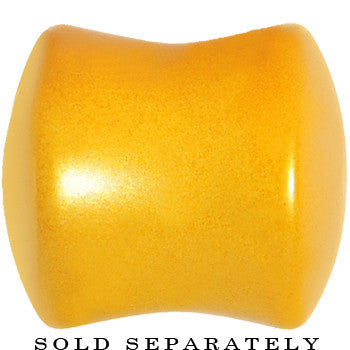 1/2 Honey Yellow Metallic Pearl Acrylic Saddle Plug