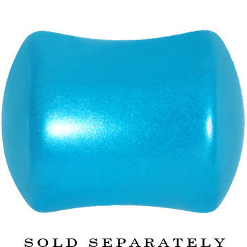 1/2 Azure Blue Metallic Pearl Acrylic Saddle Plug