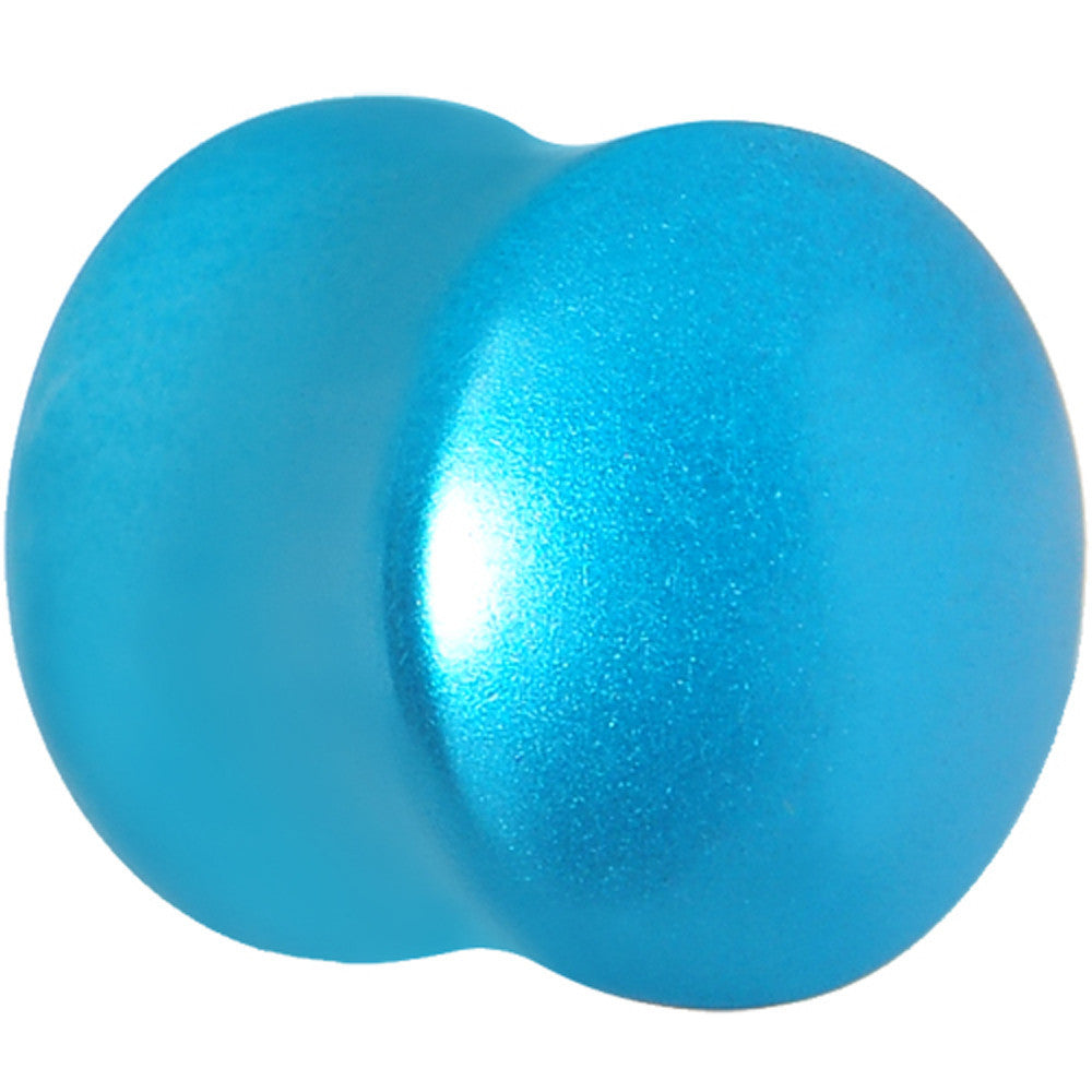 5/8 Azure Blue Metallic Pearl Acrylic Saddle Plug