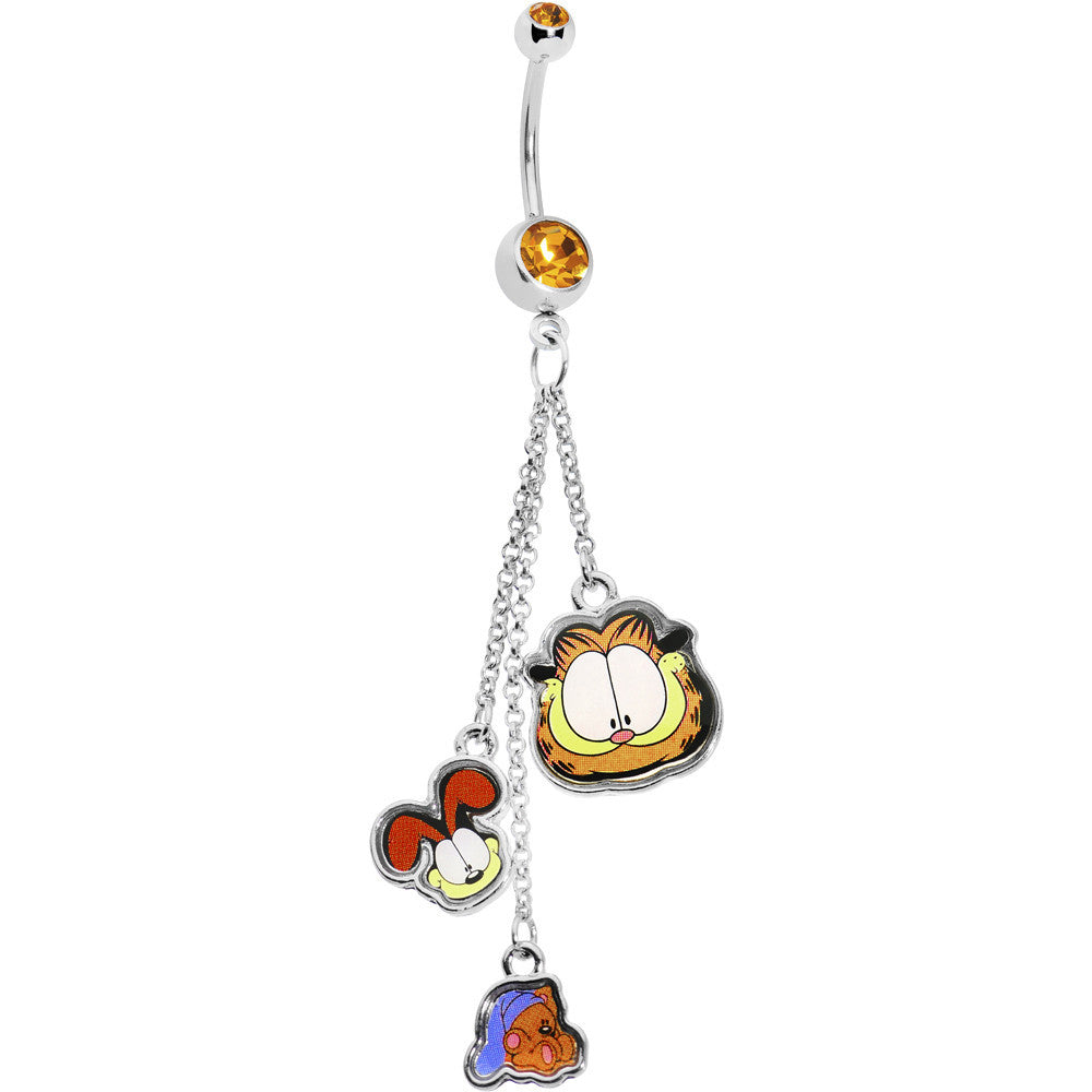 Licensed Odie and Pooky Garfield Belly Ring
