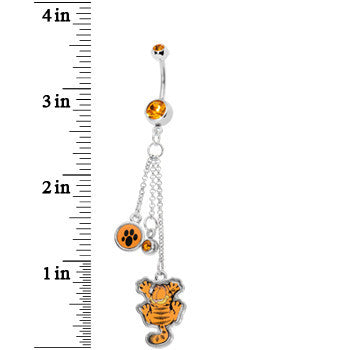 Licensed Cat Paws Garfield Belly Ring