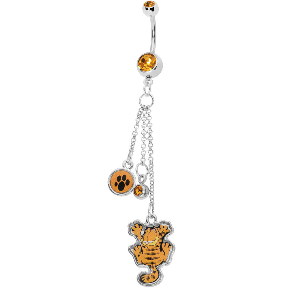 Licensed Cat Paws Garfield Belly Ring