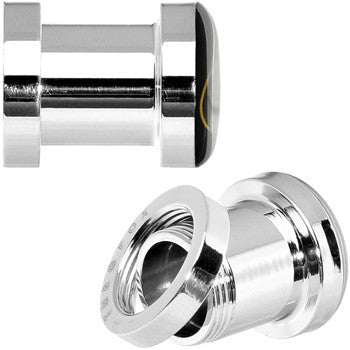 2G Stainless Steel Batman Logo Screw Fit Plug Set