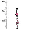 Pink Double Swirl Belly Ring