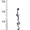 Clear Double Swirl Belly Ring