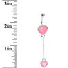 Glittery Pink Dangle Belly Ring