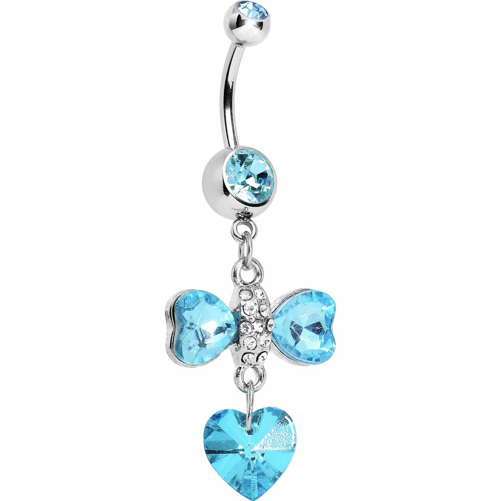 Heavenly Flight Blue Gem Belly Ring