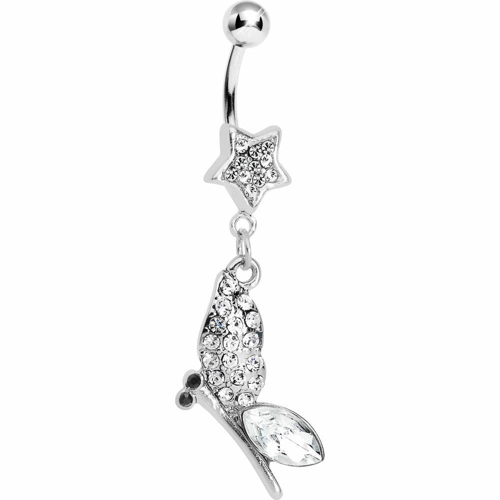Crystalline Dragonfly Belly Ring