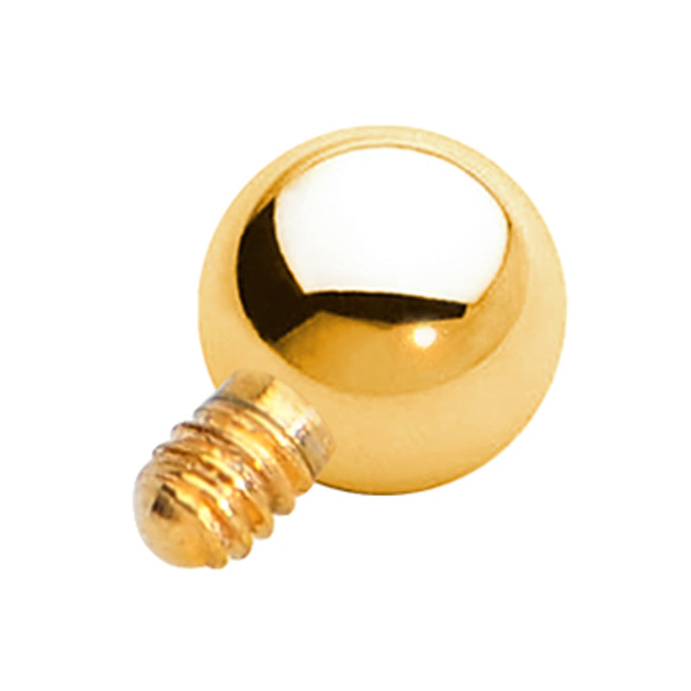 3mm Gold Anodized Titanium Ball Dermal Top