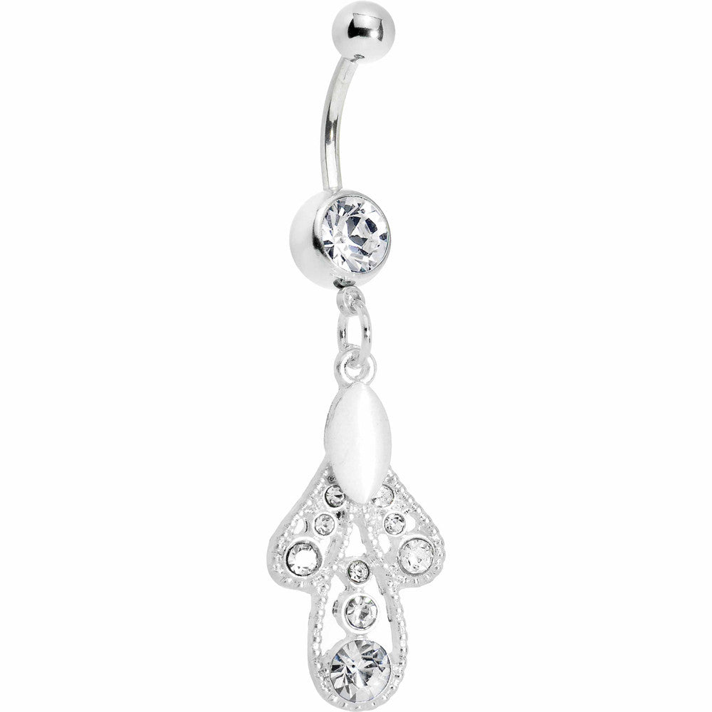 White Moonlit Enchantment Belly Ring