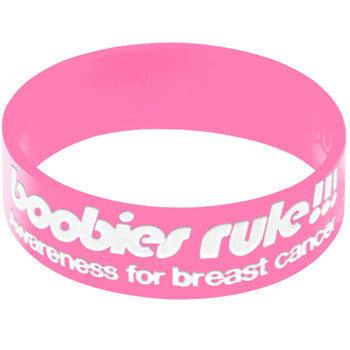 Pink White I Love Motor Boating Awareness for Breast Cancer Bracelet