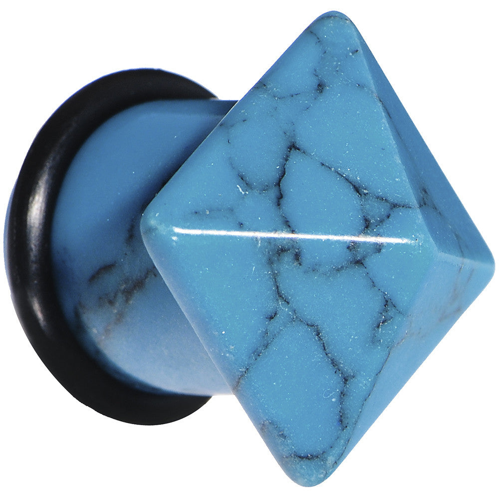 5/8 Turquoise Semi Precious Stone Pyramid Top Plug