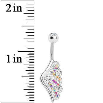 Aurora Gem Outstretched Angel Wing Belly Ring