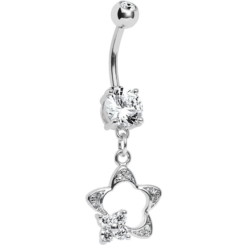 Crystalline Gem StarFlower Belly Ring