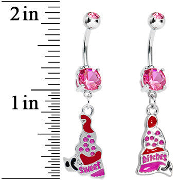 Sweet Bitches Cupcake Best Friends Belly Ring Set