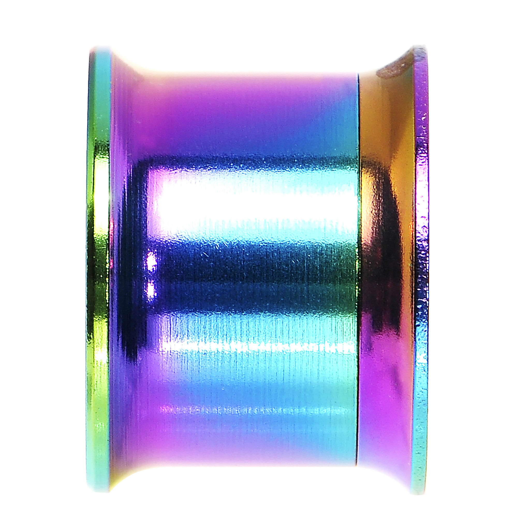 1 inch Rainbow Titanium Double Flare Internally Threaded Tunnel