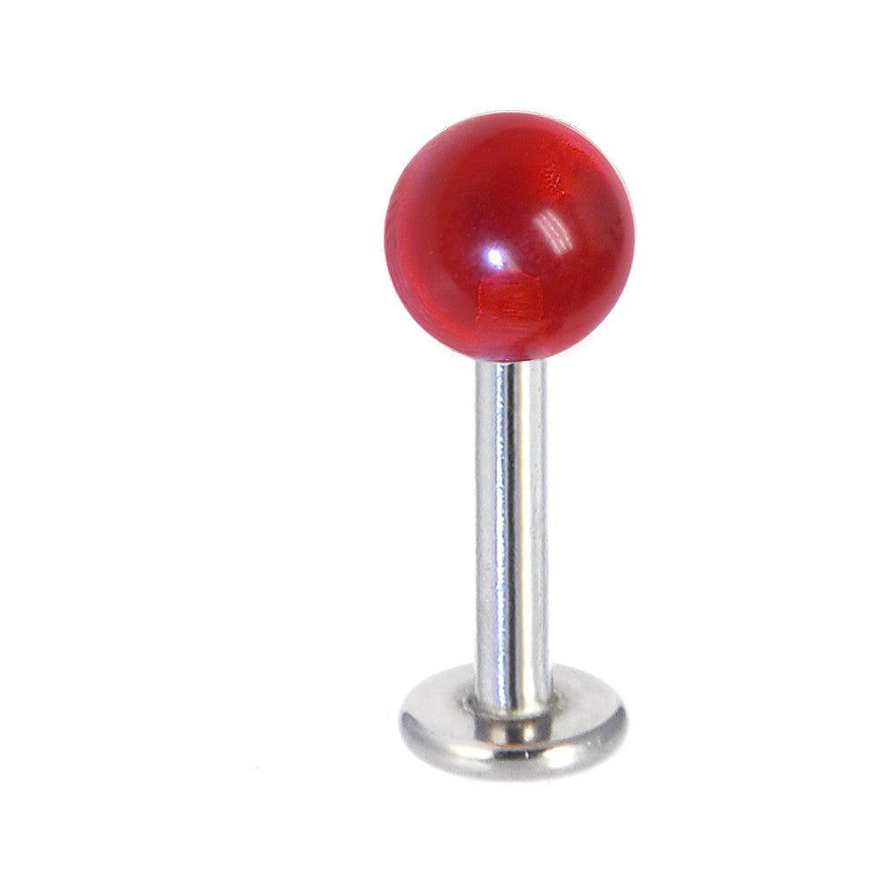 Acrylic Ball NY Apple Red Labret