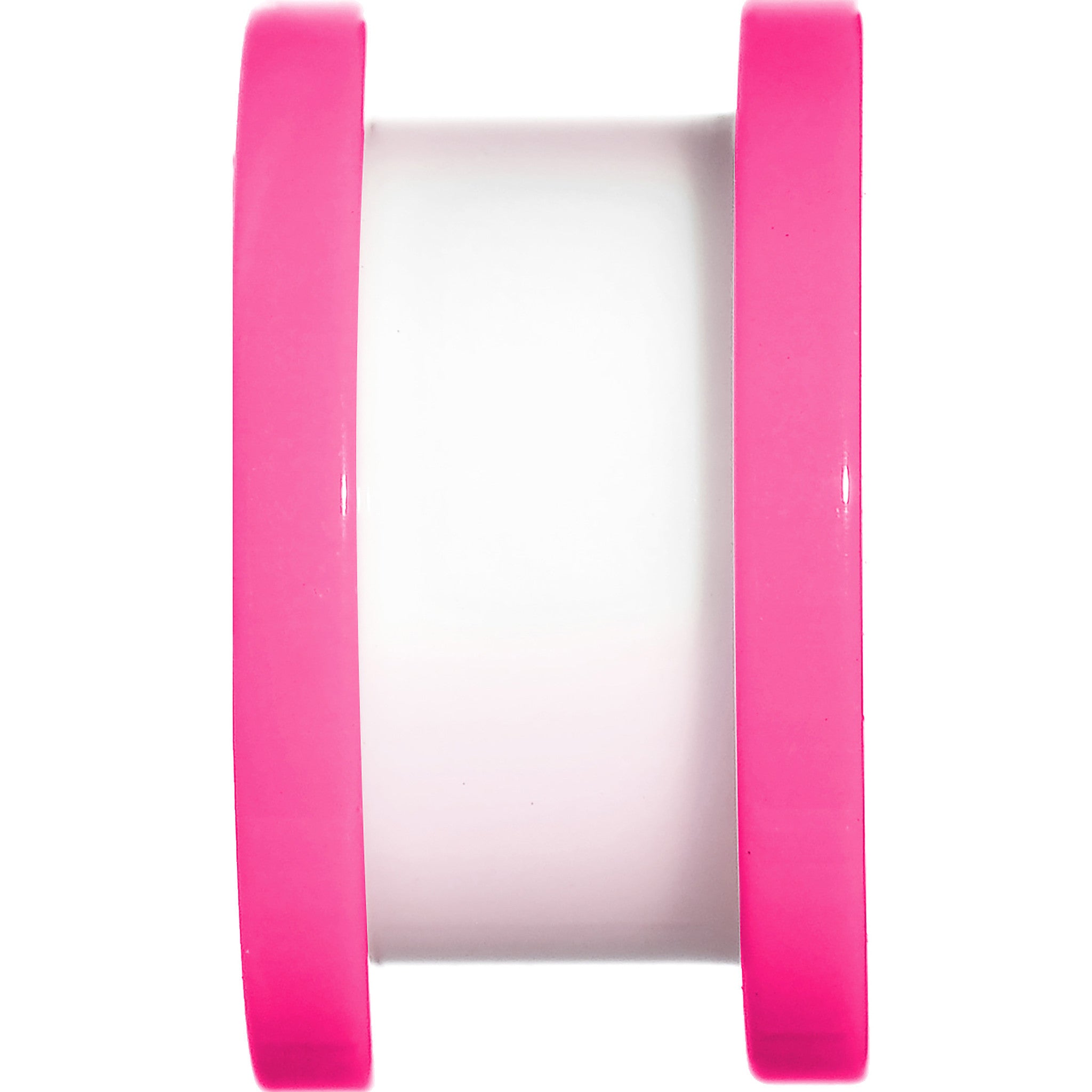 9/16 Pink Neon Acrylic Modern Yin Yang Screw Fit Tunnel Plug