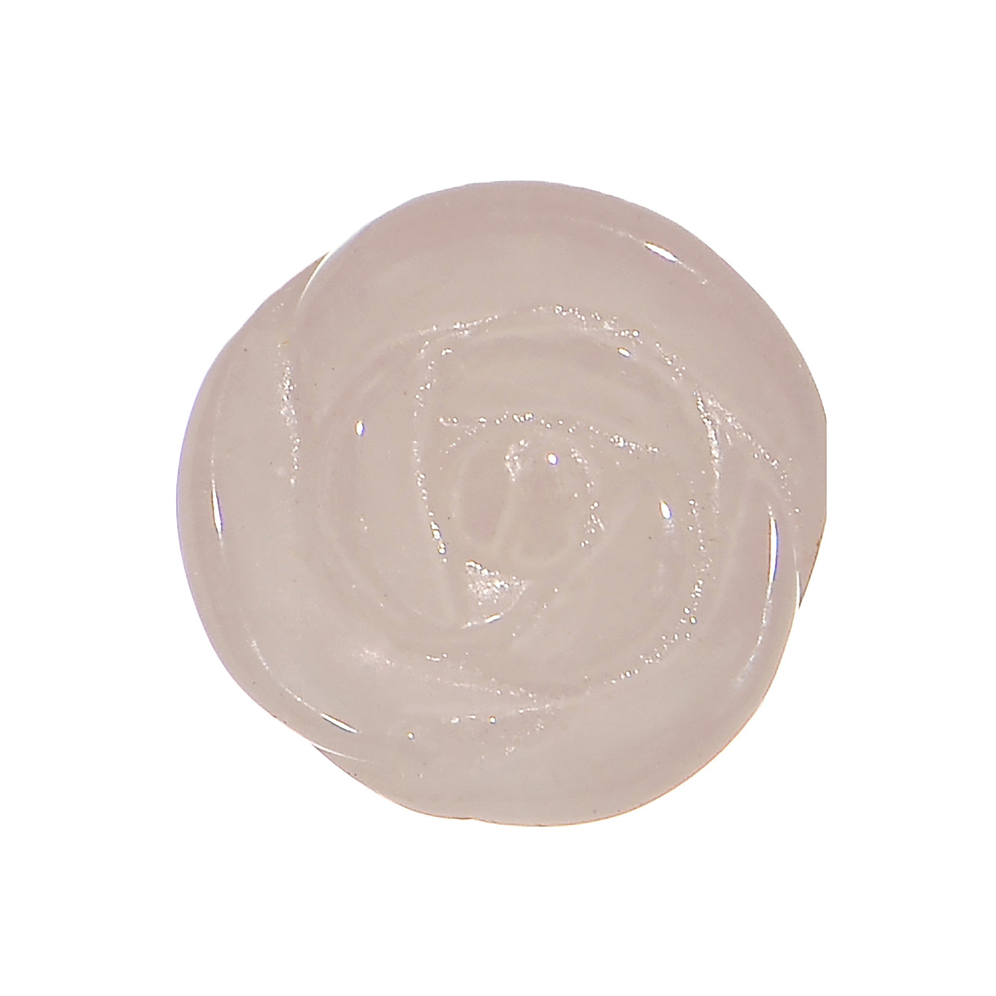 0G Natural Rose Quartz Blooming Flower Stone Saddle Plug Set