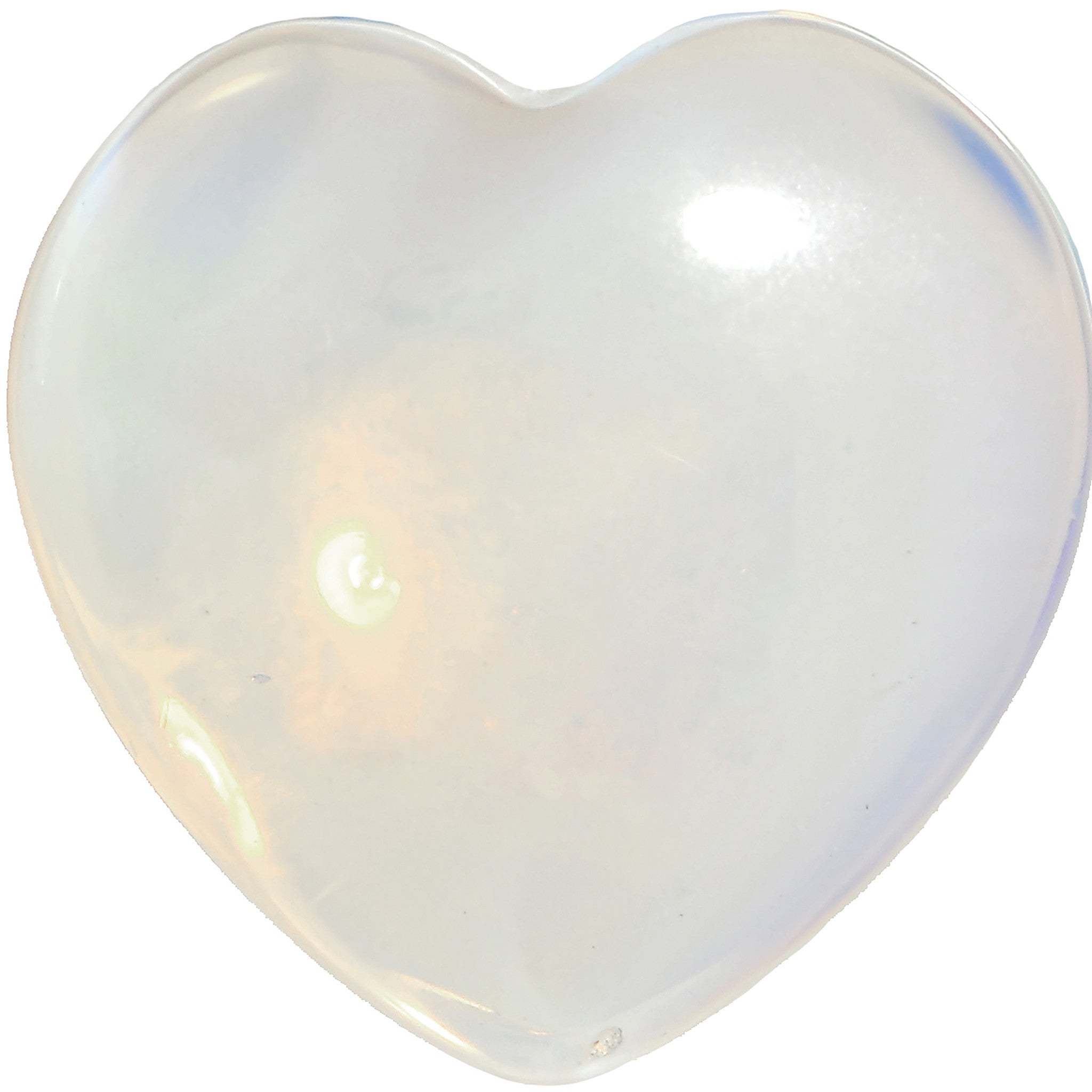 9/16  Natural Opalite Sweet Heart Stone Saddle Plug