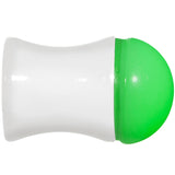 0 Gauge White Neon Green Acrylic Saddle Plug