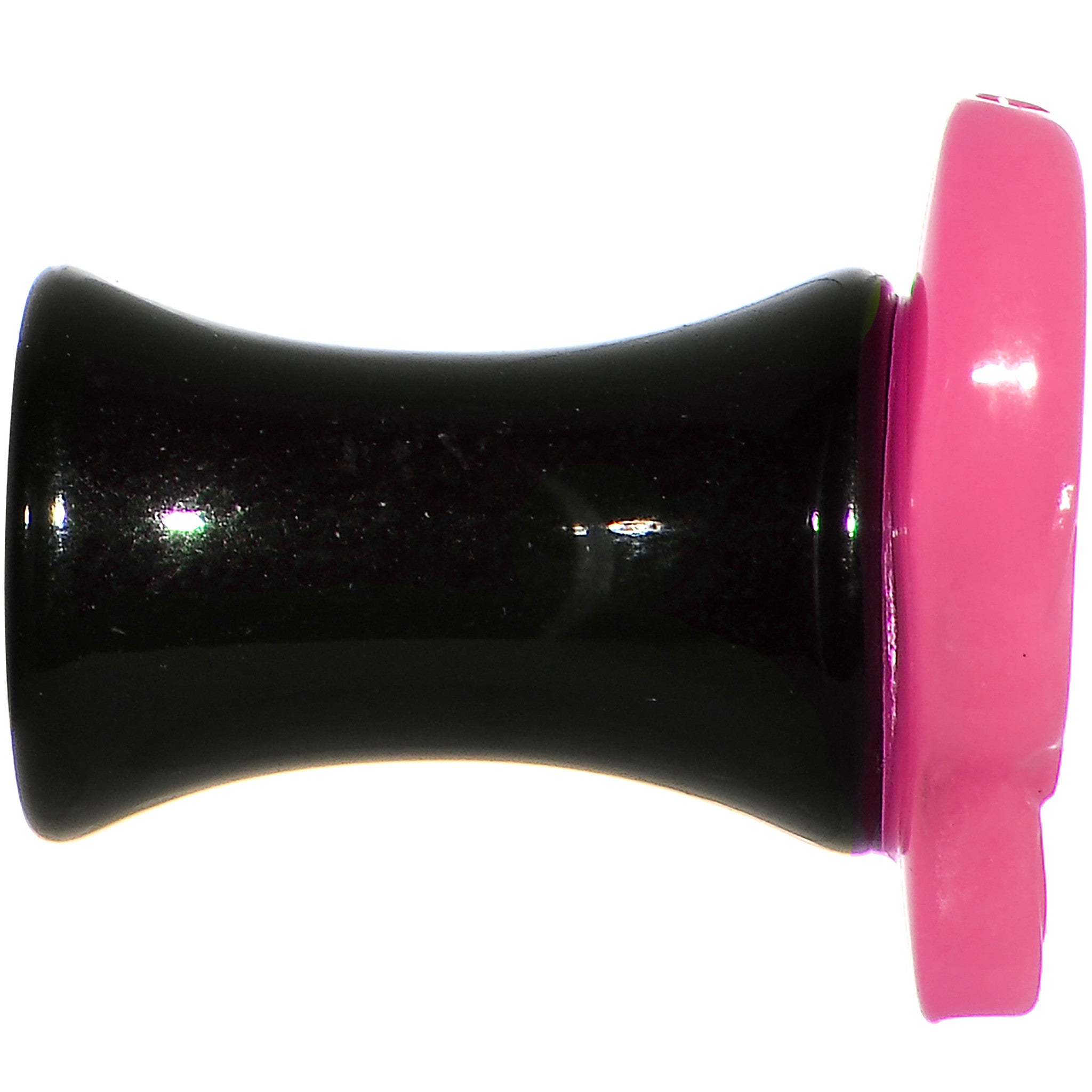 4G Acrylic Neon Pink Skull Saddle Plug