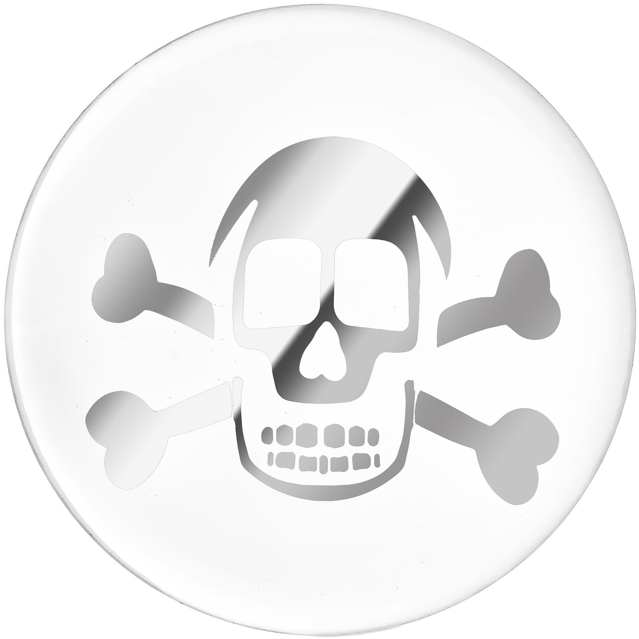 7/8 Clear Acrylic Skull Crossbones Saddle Plug