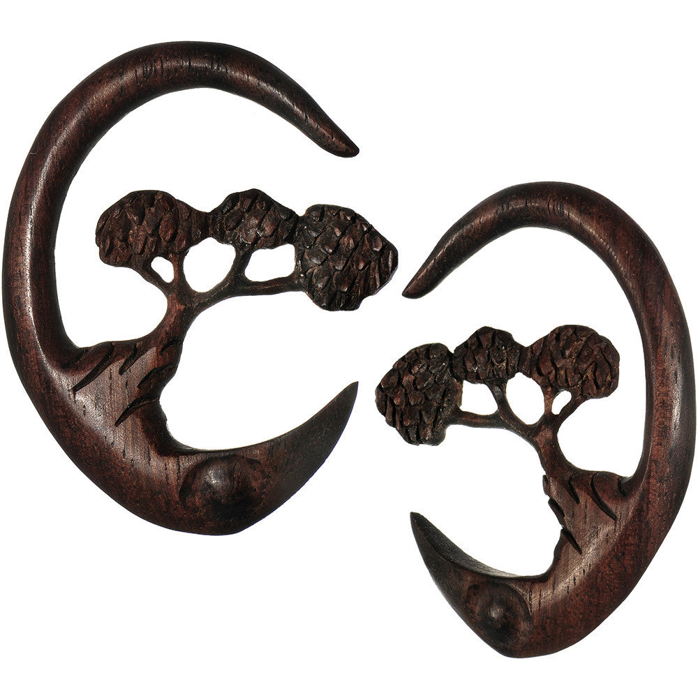 4G Organic Sono Wood Bonsai Tree Hanger Plug Set