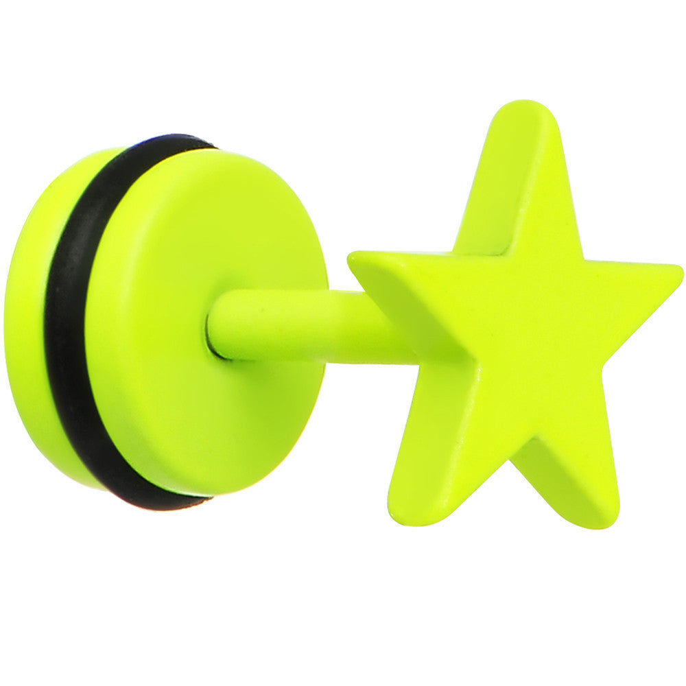Light Green Neon Enamel Rising Star Cheater Plug