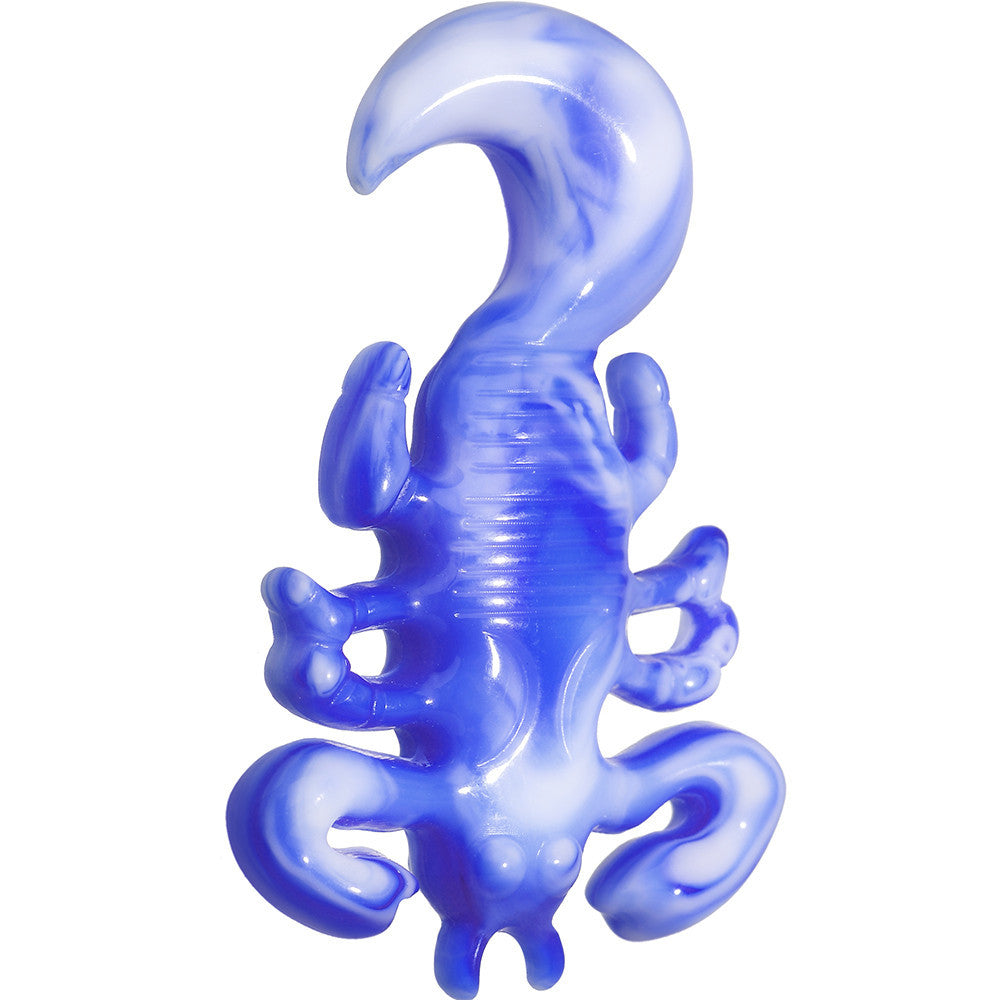 00 Gauge Blue White Acrylic Scorpion Hanger Plug