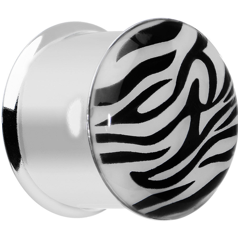 5/8 Stainless Steel Blue Tiger Print Solar Activated Saddle Plug