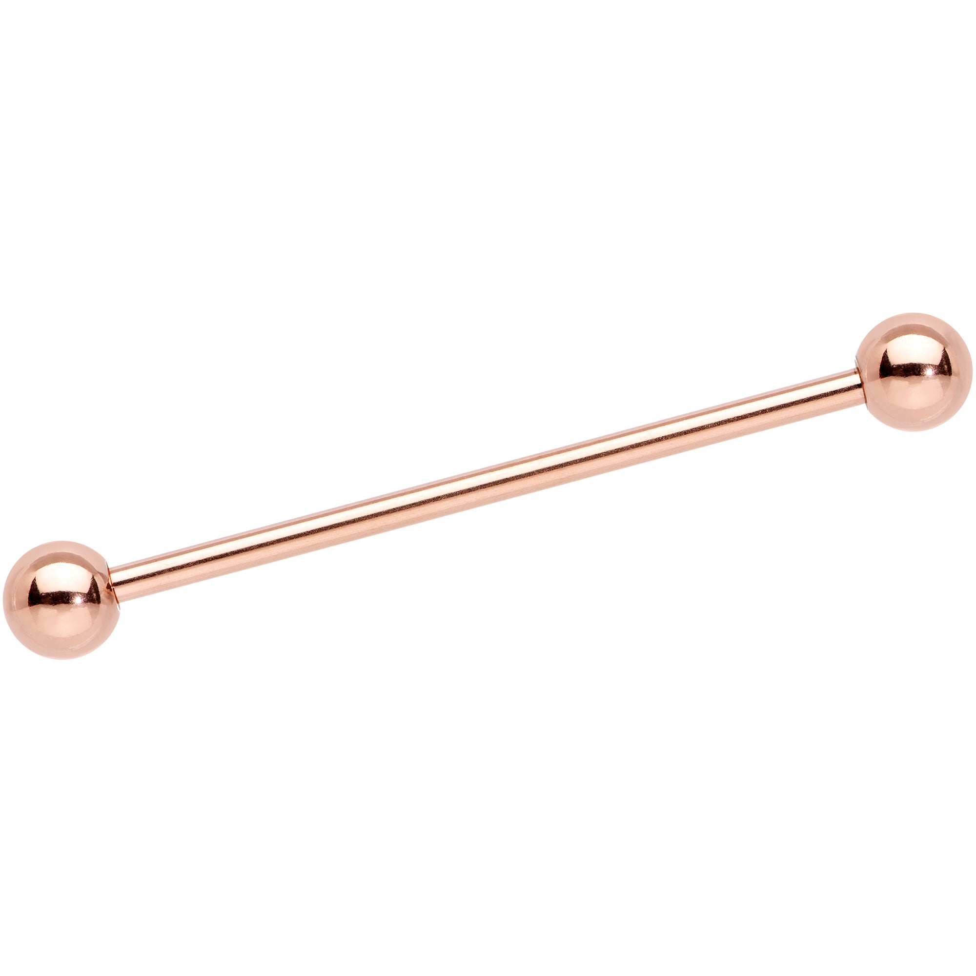 14 Gauge 1 1/4 Rose Gold Plated Straight Barbell