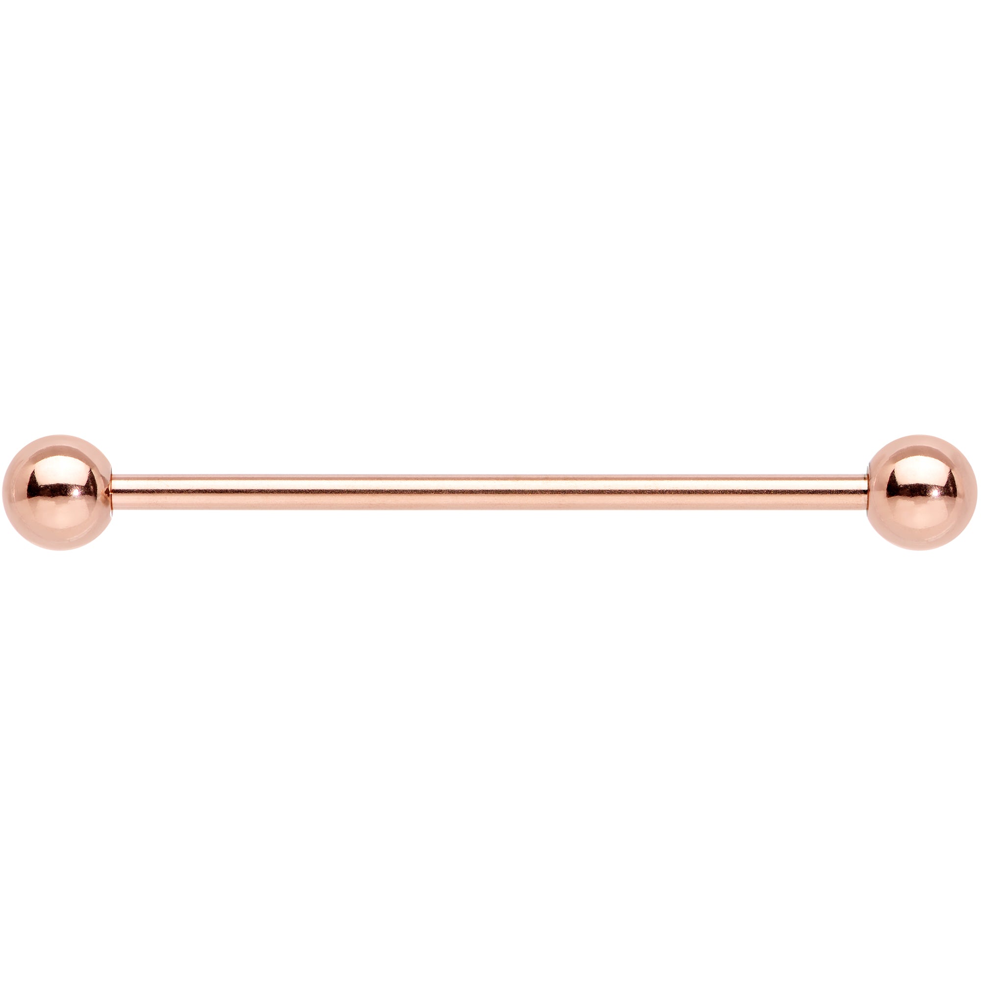 14 Gauge 1 1/4 Rose Gold Plated Straight Barbell