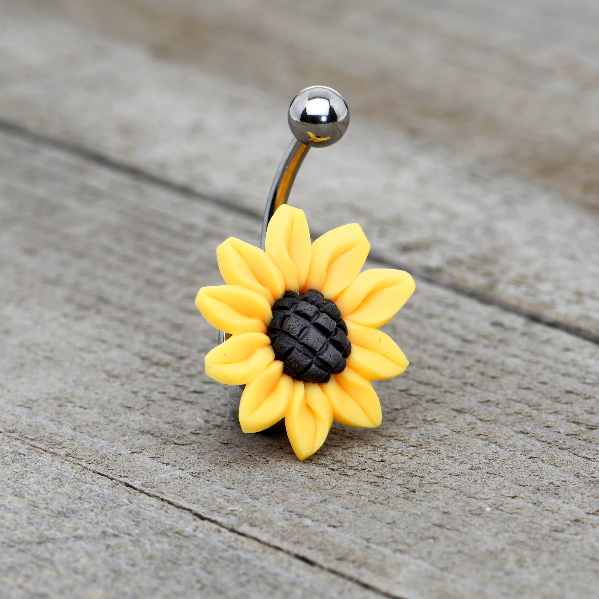 Stunning Sunflower Belly Ring