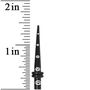 6G White Brass Knuckles Back Acrylic Taper Ear Plug